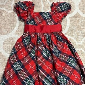 Janie and Jack Red and Green Plaid Dress